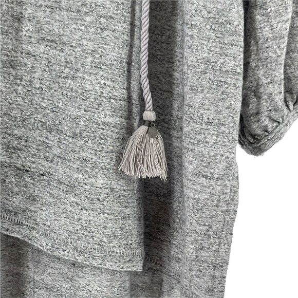 Free People Tunic Gray Bohemian Relaxed Fit Balloon Sleeve We The Free Size XS - Picture 7 of 9